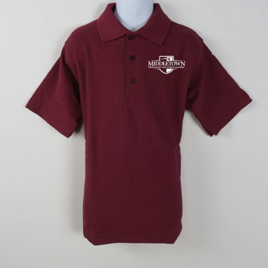 Short Sleeve Polo Shirt with Middletown Prep & Fitness Logo