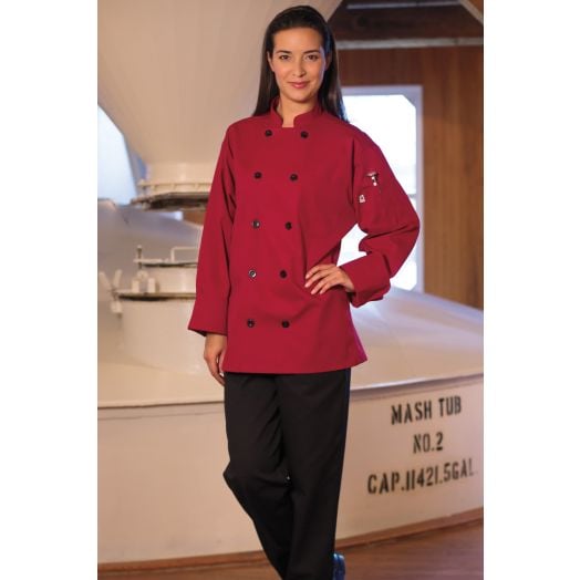 Moroccan 10 Button Chef Coat with Black Buttons