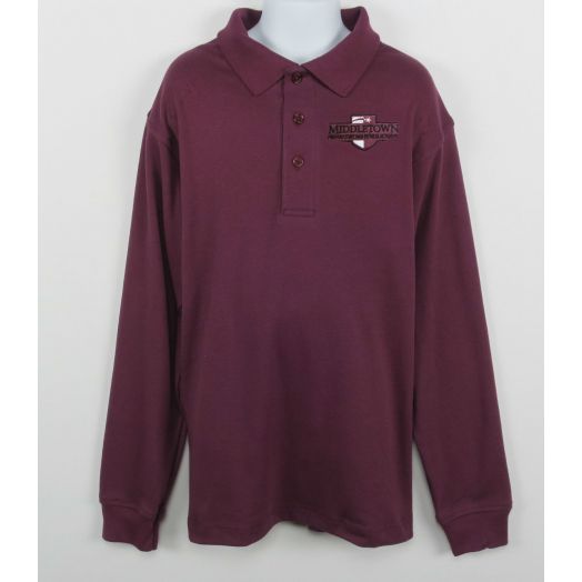 Long Sleeve Polo Shirt with Mt. Healthy Prep & Fitness Logo
