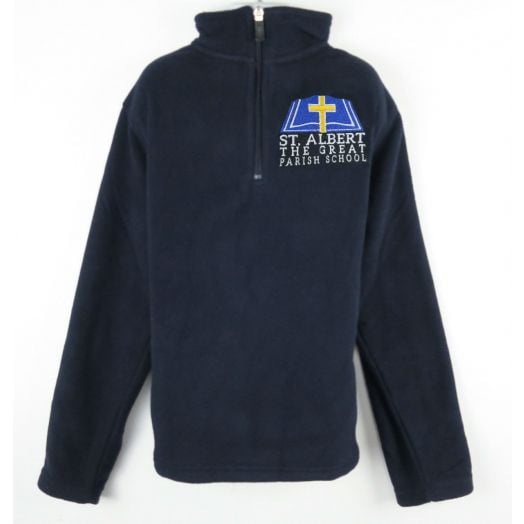 1/4 Zip Fleece Pullover with St. Albert Logo