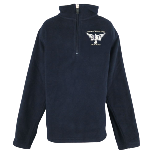 1/4 Zip Fleece Pullover with Ohio Christian Logo