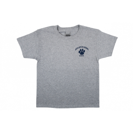 Gym T-Shirt with Our Lady of Lourdes Logo