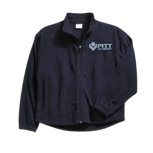 Full Zip Fleece Jacket with Pitt Academy Logo