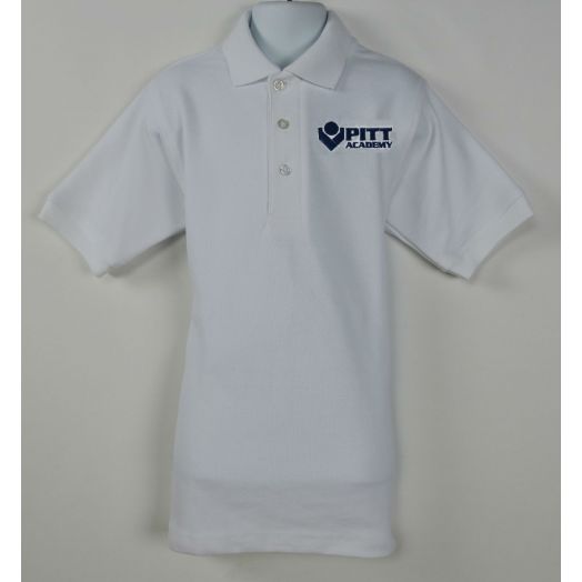 Short Sleeve Polo Shirt with Pitt Academy Logo
