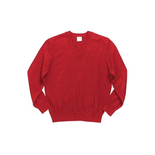 Elderwear Red V-Neck Pullover Sweater