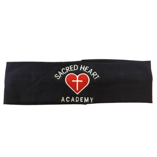 Stretch Headband with Sacred Heart Academy Logo