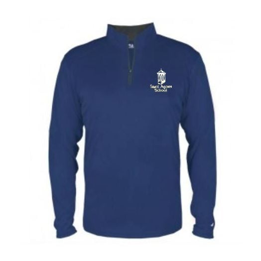 1/4 Zip Performance Fleece Pullover with St. Agnes Logo
