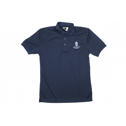 Short Sleeve Dri-Fit Polo Shirt with St. Agnes Logo