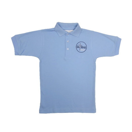 Short Sleeve Polo Shirt with St. Andrew - St. Elizabeth Ann Seton Logo