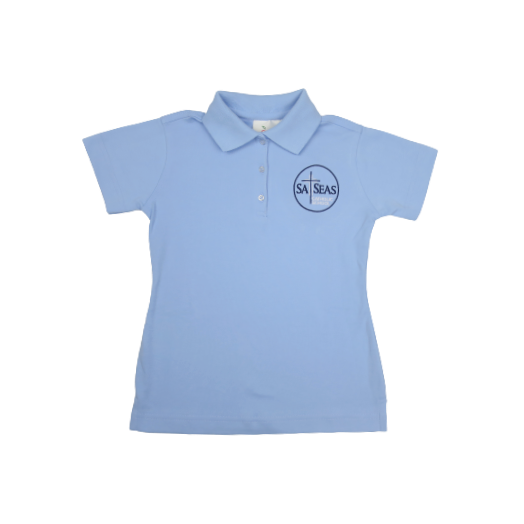 Female Short Sleeve Polo Shirt with St. Andrew - St. Elizabeth Ann Seton Logo