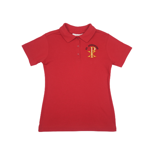 Female Short Sleeve Polo Shirt with St. Augustine Logo