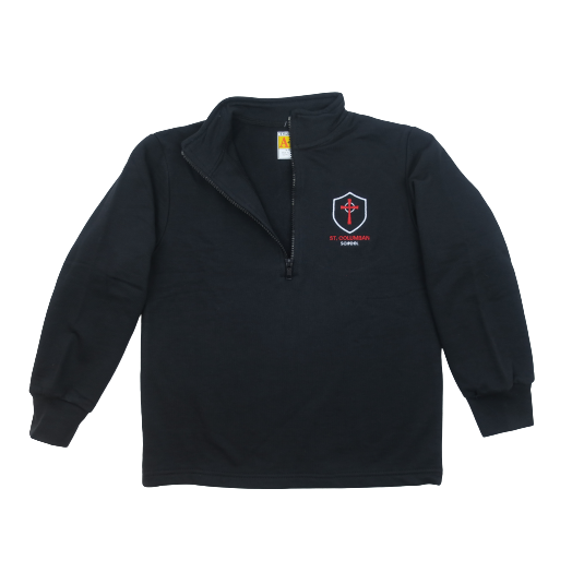 1/4 Zip Pullover Sweatshirt with St. Columban Logo