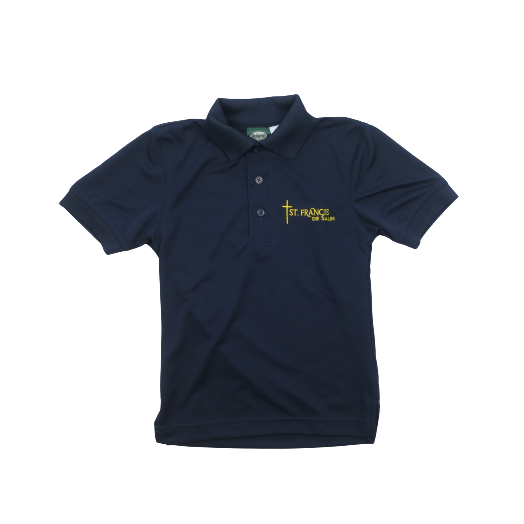 Short Sleeve Dri-Fit Polo Shirt with St. Francis de Sales Logo