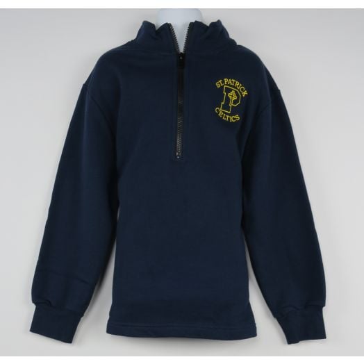 1/4 Zip Cadet Sweatshirt with St. Patrick Logo