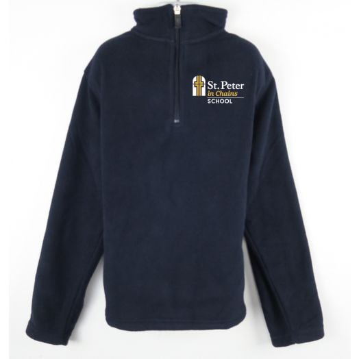 1/4 Zip Fleece Pullover with St. Peter in Chains Logo