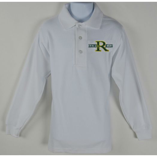 Long Sleeve Polo Shirt with St. Rita Logo
