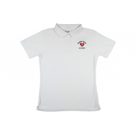 Female Short Sleeve Polo Shirt with Sacred Heart Academy Logo