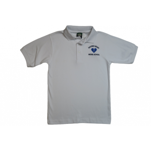 Short Sleeve Polo Shirt with Sacred Heart Model Logo