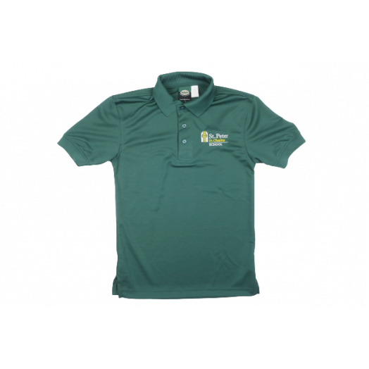Short Sleeve Dri-Fit Polo Shirt with St. Peter in Chains Logo