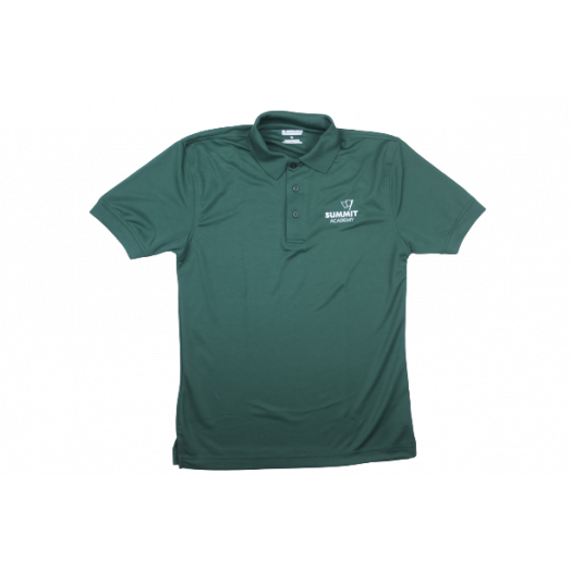 Unisex Short Sleeve Dri-Fit Polo Shirt With Summit Academy Logo