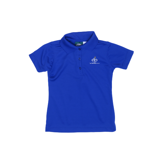 Short Sleeve Dri-Fit Polo with The de Paul School Logo