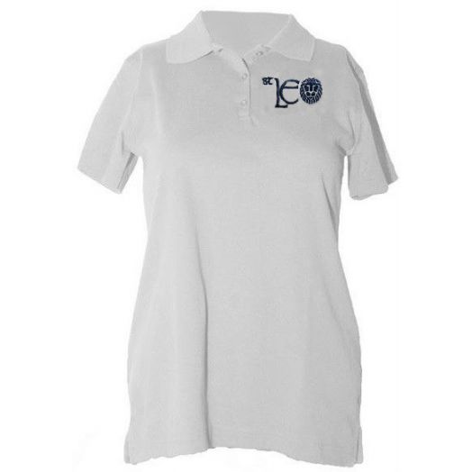 Female Short Sleeve Polo Shirt with St. Leo Logo