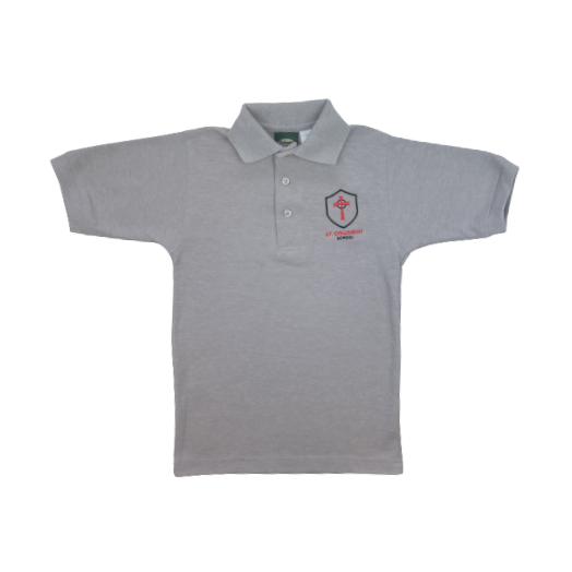 Short Sleeve Pique Knit Polo Shirt (Boys) with St. Columban Logo