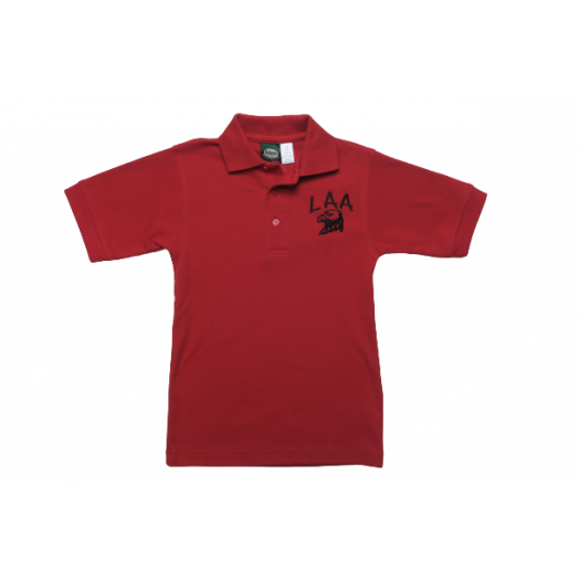 Short Sleeve Pique Knit Polo Shirt with Louisville Adventist Academy Logo