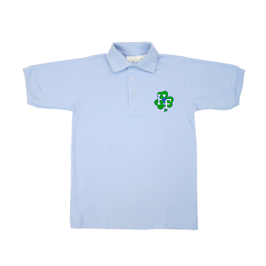 Short Sleeve Polo Shirt with Holy Family of Ashland Logo