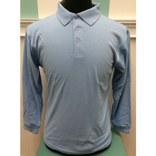 Long Sleeve Polo Shirt with St. Francis of Assisi Logo