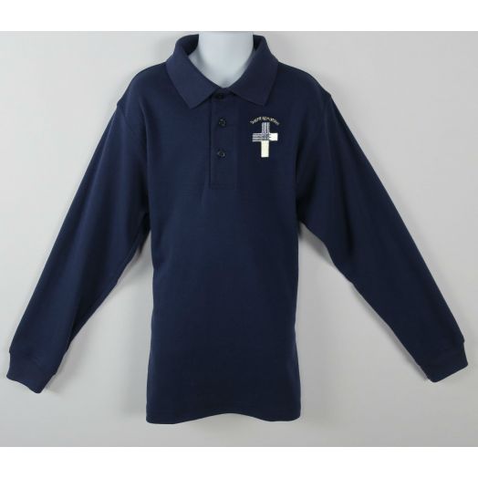 Long Sleeve Polo Shirt with St. Ignatius of Loyola Logo