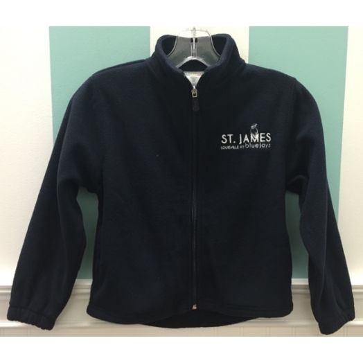 Full Zip Fleece Jacket with St. James Logo