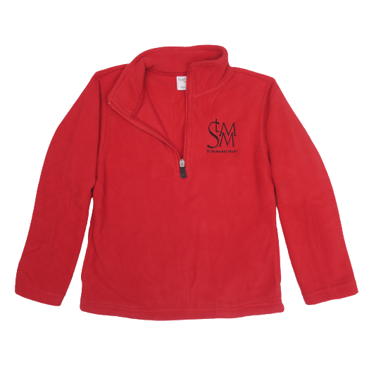 1/4 Zip Fleece Pullover with St. Margaret Mary Logo