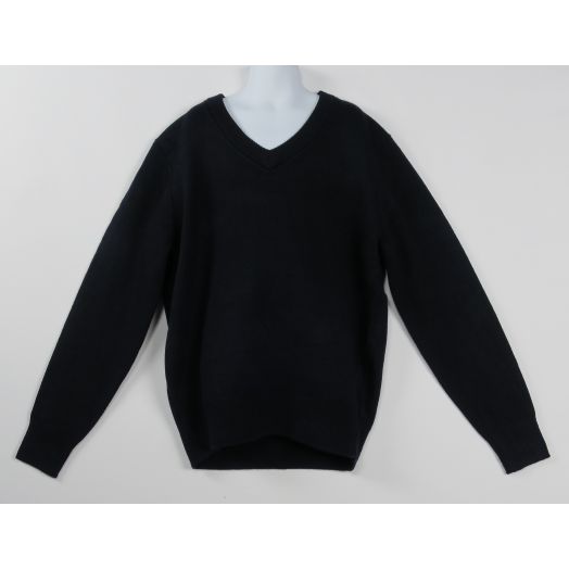 V-Neck Pullover Sweater with St. Mark Logo