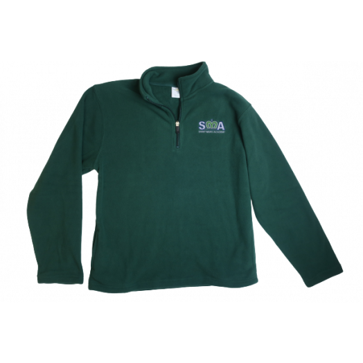 1/4 Zip Fleece Pullover with St. Mary Academy Logo