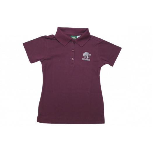Female Short Sleeve Polo Shirt with St. Michael Logo