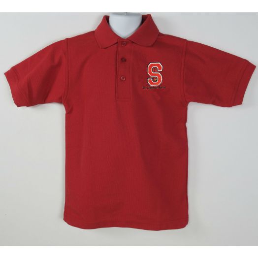 Short Sleeve Polo Shirt with St. Stephen Martyr Logo