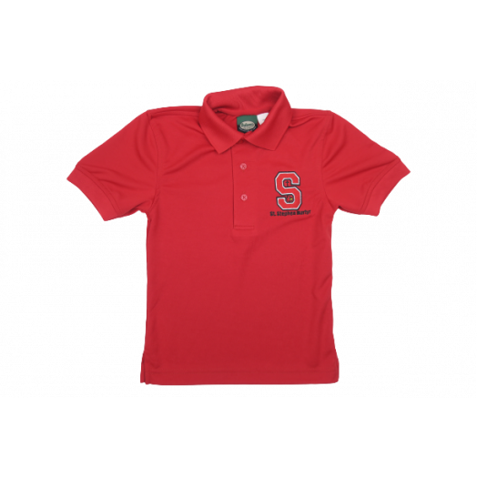 Short Sleeve Dri-Fit Polo Shirt with St. Stephen Martyr Logo