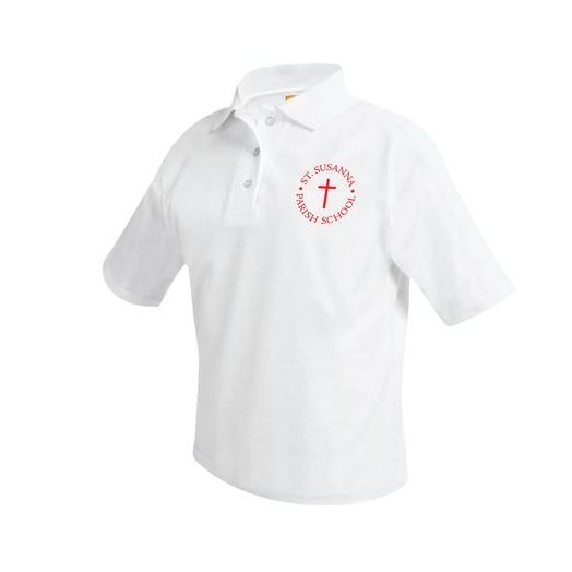 Short Sleeve Polo Shirt with St. Susanna Logo