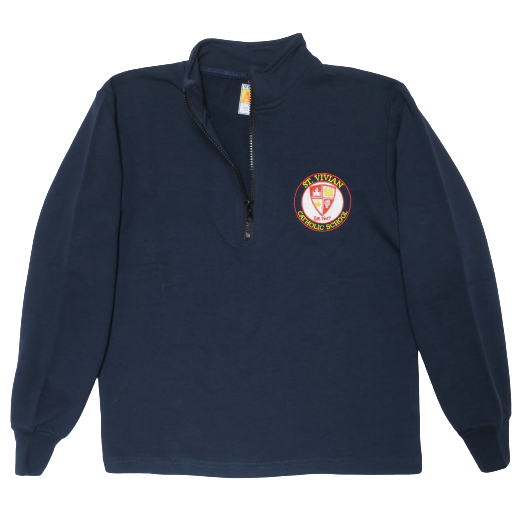 1/4 Zip Pullover Sweatshirt with St. Vivian Logo