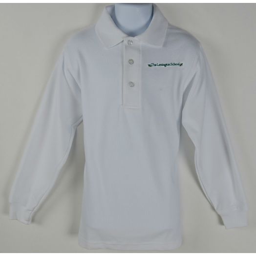Long Sleeve Polo Shirt with The Lexington School Logo