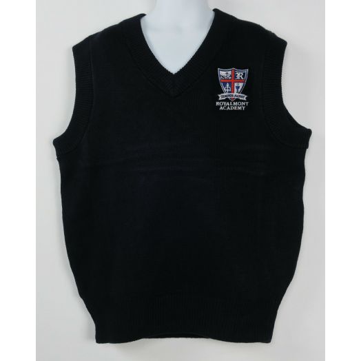 V-Neck Sweater Vest with Royalmont Logo