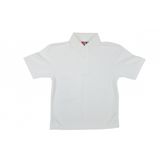 Short Sleeve White Dri-Fit Polo Shirt