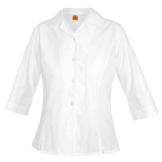 Female 3/4 Sleeve Blouse with Whitefield Logo