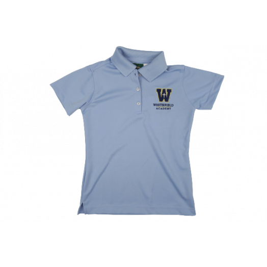 Female Short Sleeve Dri-Fit Polo Shirt with Whitefield Logo